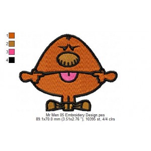 Mr Men 05 Embroidery Design